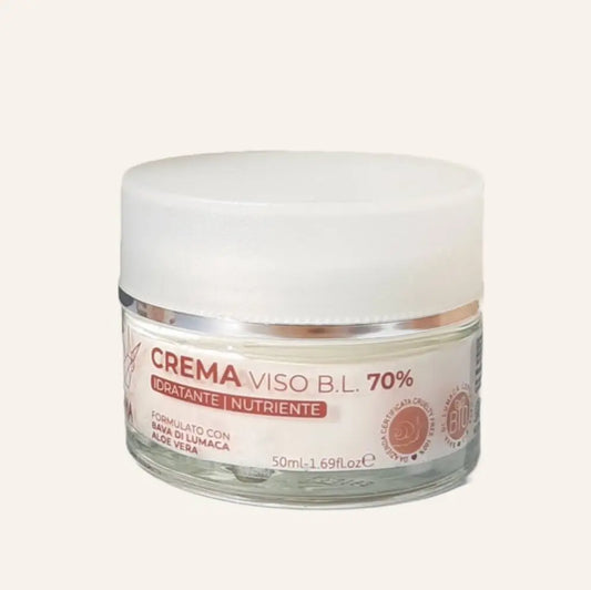 Crema viso bava delle lumache 70% heluma. Antiage idratante e nutriente